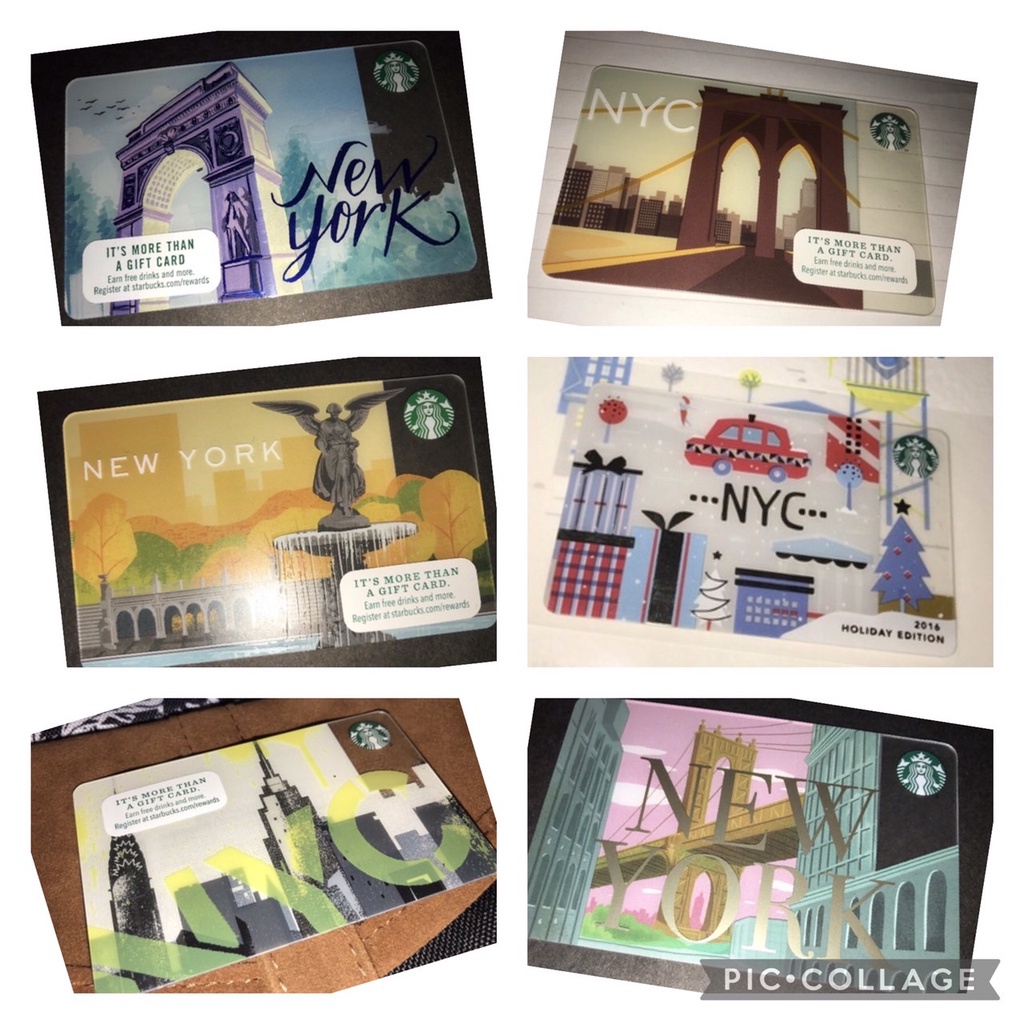 美國 星巴克 隨行卡 Starbucks gift card 紐約區域限定城市卡  New York NY NYC