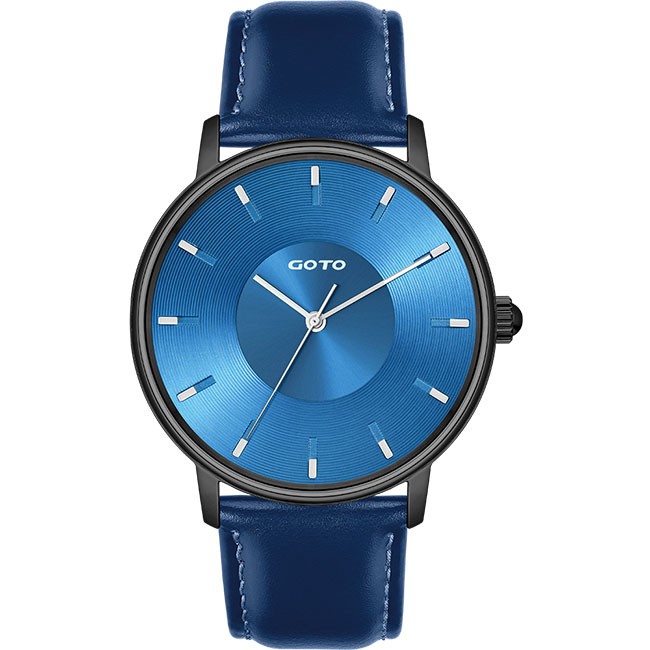 GOTO THINK簡約時尚手錶-IP黑x藍