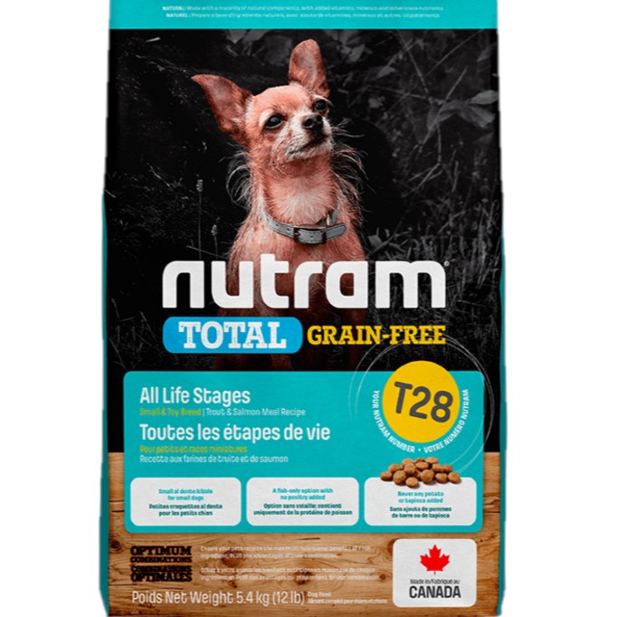 紐頓 T28 無穀迷你犬 鮭魚 Nutram無穀全能系列 紐頓加拿大狗飼料幼犬成犬飼料 蝦皮購物