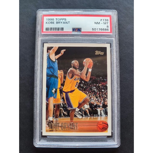 第1張 鑑定卡 新人卡 1996-97 Topps #138 Kobe Bryant RC Rookie PSA 8