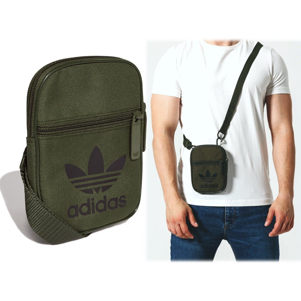 CodEX\u003d ADIDAS ORIGINALS FESTVL TREFOIL BAG 隨身側背小包(軍綠黑)DV2407 | 蝦皮購物