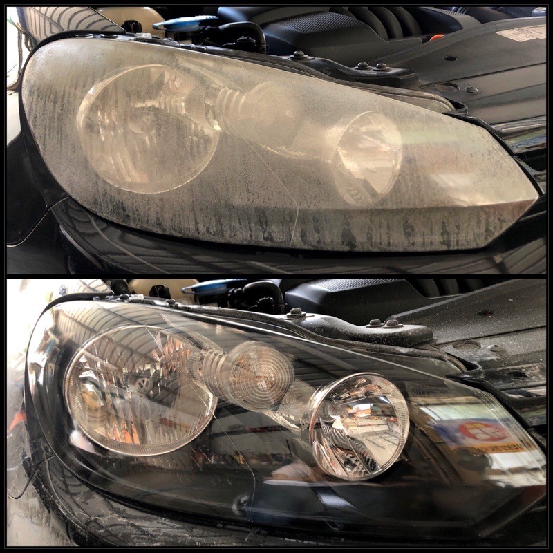 福斯Golf小鋼炮 大燈修復、大燈氧化修復、大燈霧化修復、大燈龜裂修復、大燈刮痕修復、大燈還原、抗UV硬化層重建