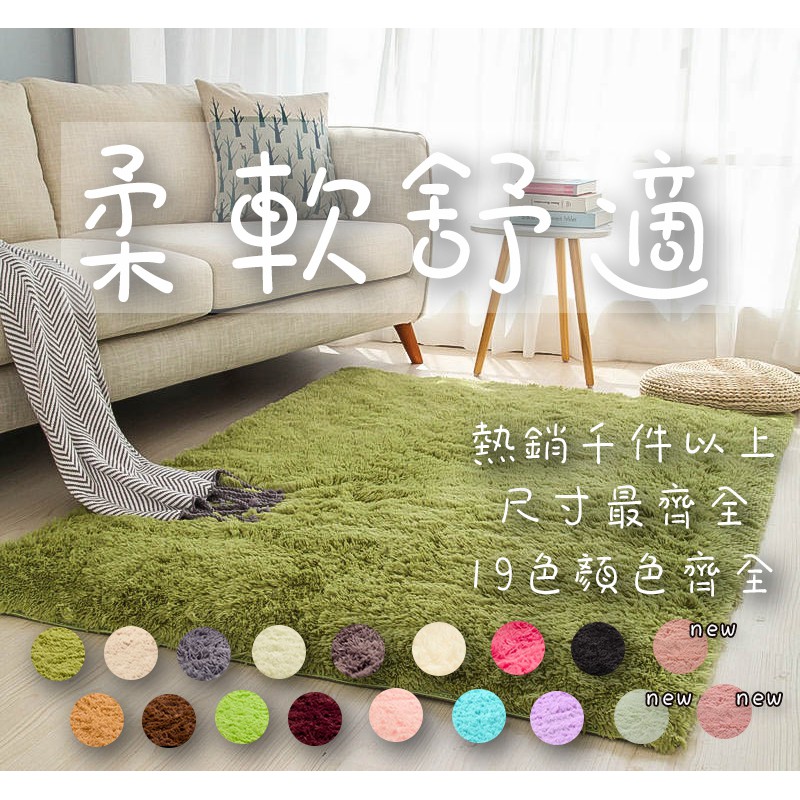 新色上市 19色高質量尺寸齊全可訂製絲絨地毯 遊戲軟墊 客廳地毯草地毯地墊可水洗尺寸可訂做 蝦皮購物