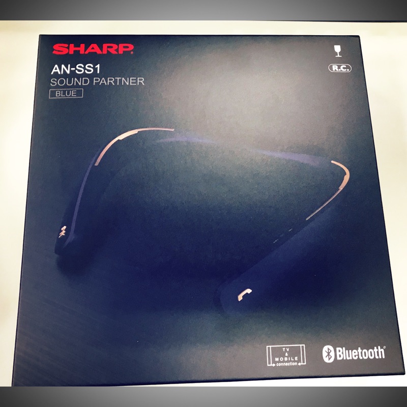 Sharp 頸掛式藍芽音箱 sound partner AN-SS1藍色