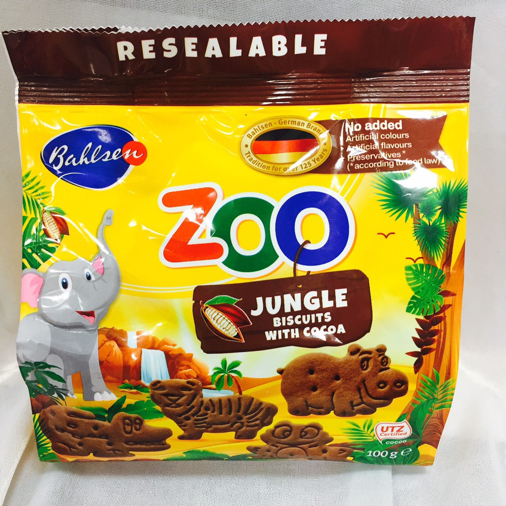 🔥即期出清🔥 德國百樂順 動物園造型餅乾 (100g) 巧克力味 動物園餅乾 動物造型餅乾 動物餅乾