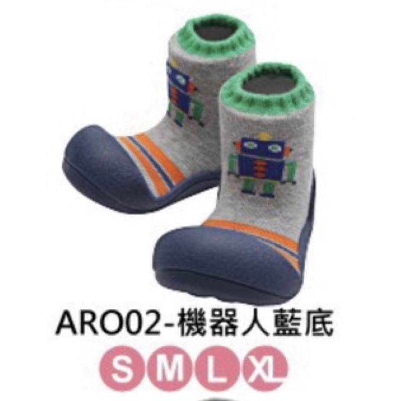 「現貨八成新」12.5公分Attipas 襪型學步鞋 。韓國製 。