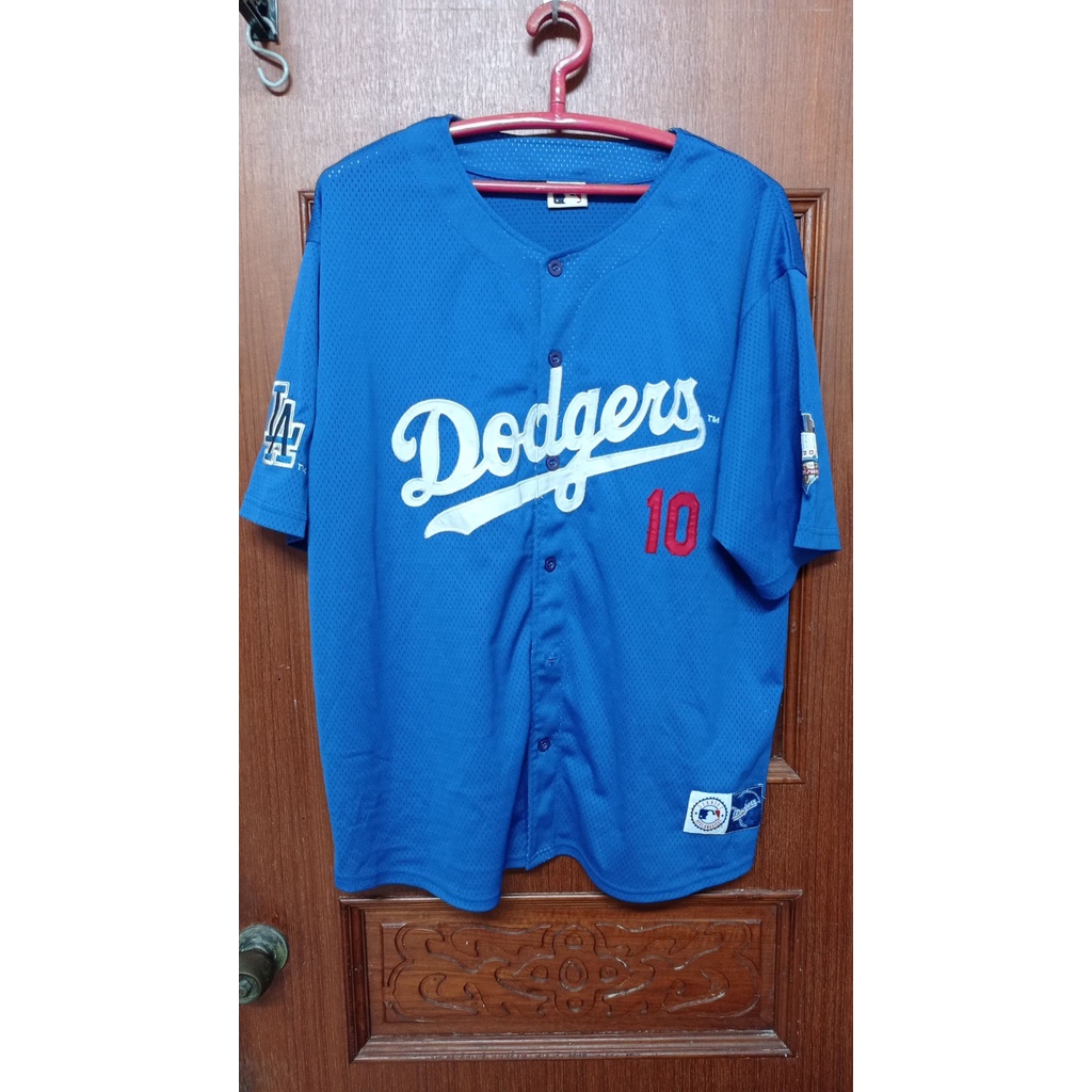MLB洛杉磯道奇隊野茂英雄客場藍色球衣XL號