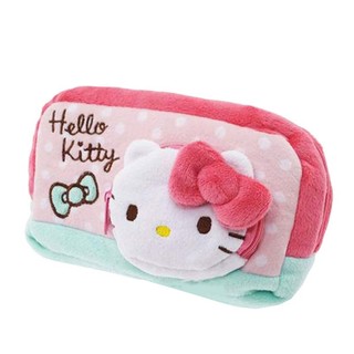 Hello Kitty凱蒂貓立體絨毛化妝包/收納包(超可愛-長方型)