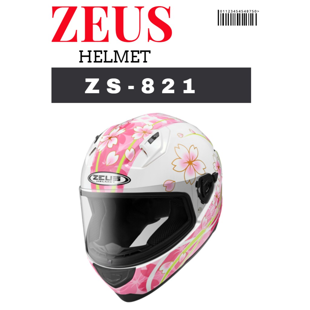 ZEUS ZS-821 BH3 彩繪  適合 小頭 輕盈小巧 櫻花 日本風  抗刮全罩式安全帽
