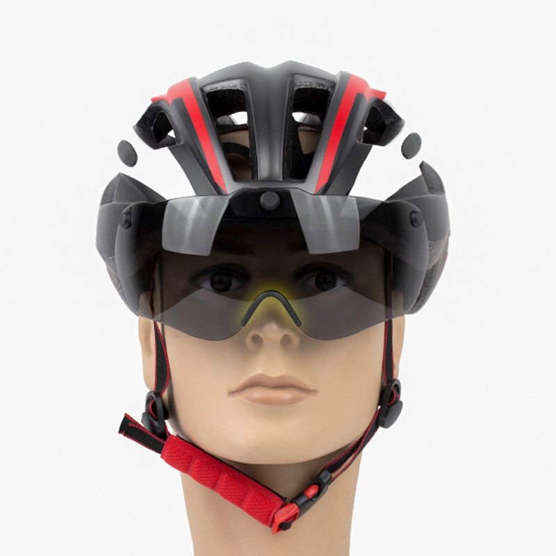 正版 PROMEND 一體成型 自行車風鏡頭盔 帶磁吸眼鏡 安全帽 山地車 電動車 騎行裝備