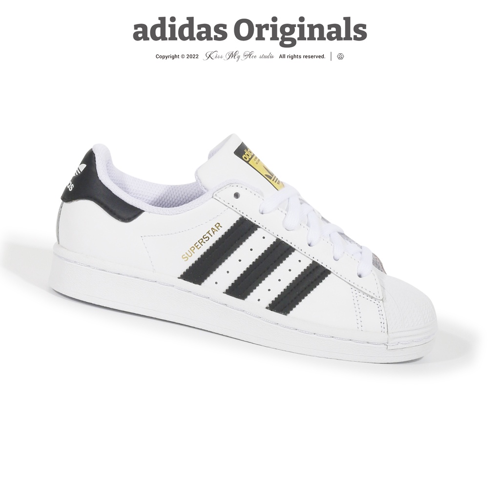[現貨] adidas Originals Superstar 黑 白 三線 金標 貝殼鞋 小白鞋 EG4958