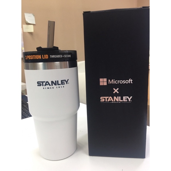 Microsoft X STANLEY聯名冰霸杯 保溫杯 保冷杯 保溫瓶 白色