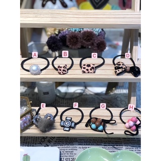 😇Princess Korea😇韓國正品GRAIN de BEAUTE珍珠水鑽豹紋髮束/可愛Q髮圈髮束