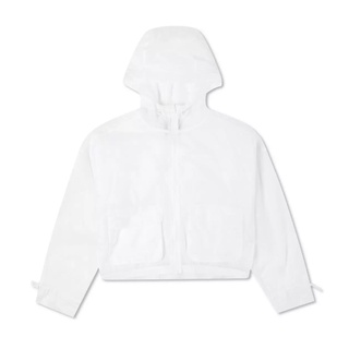 CONVERSE TRANSPARENT JACKET 休閒外套 薄外套 女外套 白色 10023200-A01