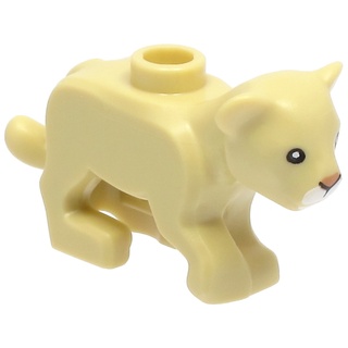 Lego 樂高 沙色 小獅子 動物 Tan Lion Baby Cub 77307pb01 60307 60301