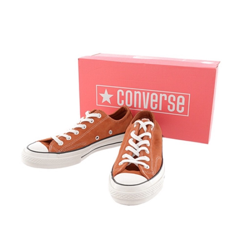 Converse1970 橘紅麂皮帆布鞋