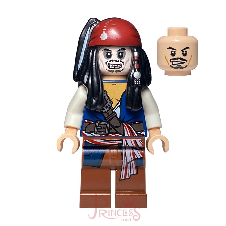 公主樂糕殿 LEGO 樂高 4181 神鬼奇航 船長 傑克史派羅 骷髏妝 poc012 B026
