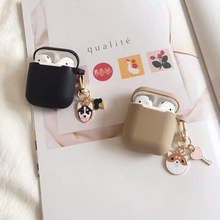 科基/柴犬/黑貴賓/哈士奇/臘腸狗/小花 可愛🐶ins風 合金配件 耳機套配件 airpods耳機套 鑰匙圈
