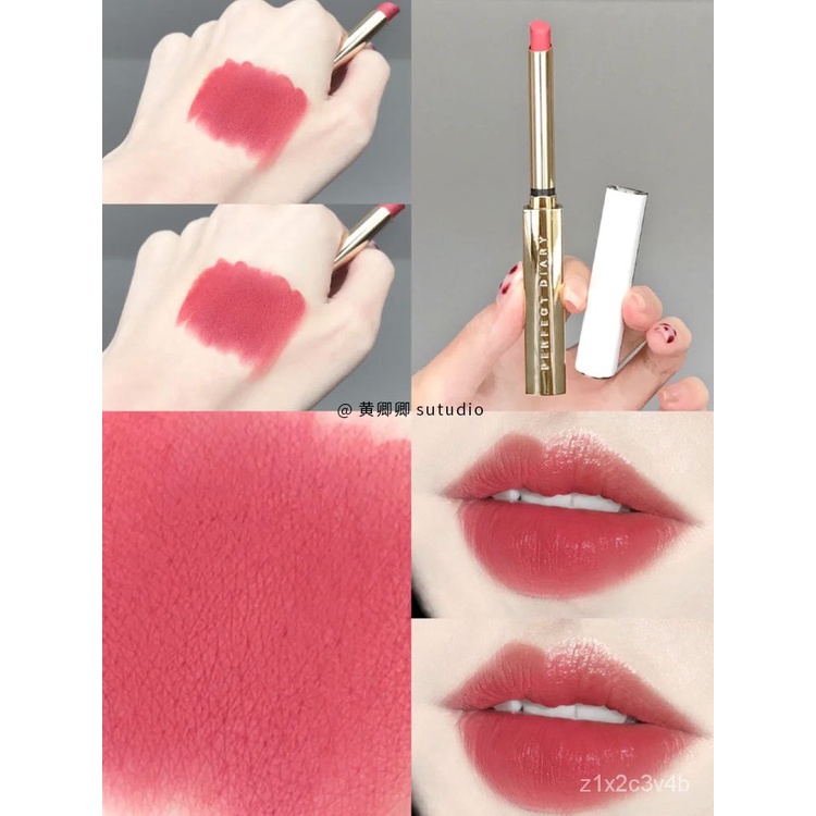 可可美妝口紅 完美日記小細跟口紅l02玫瑰豆沙色大牌正品赤狐l04啞光絲絨霧面 蝦皮購物