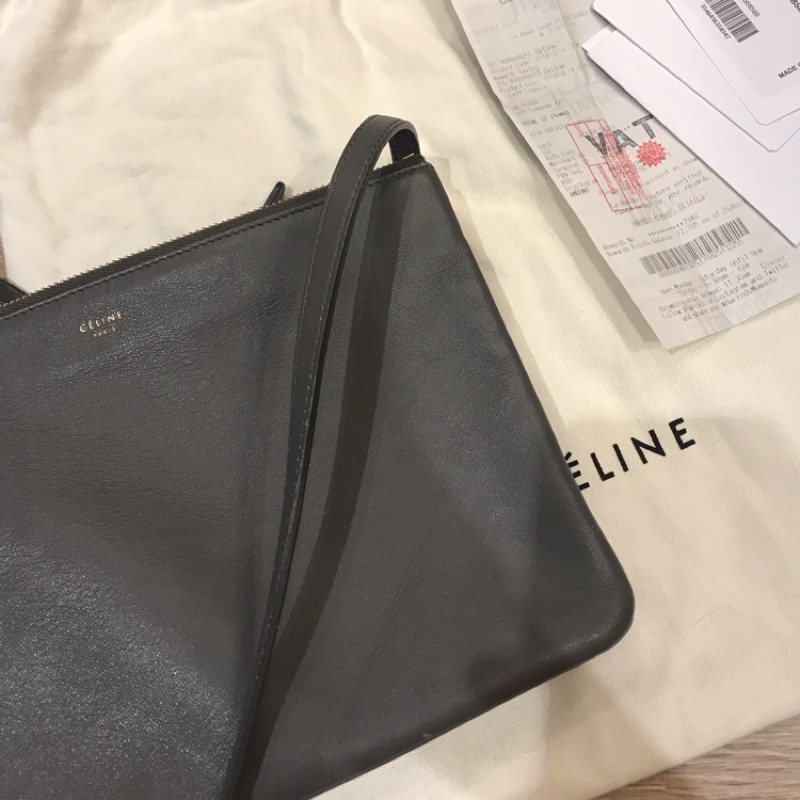 Celine trio 小羊皮大款舊Logo