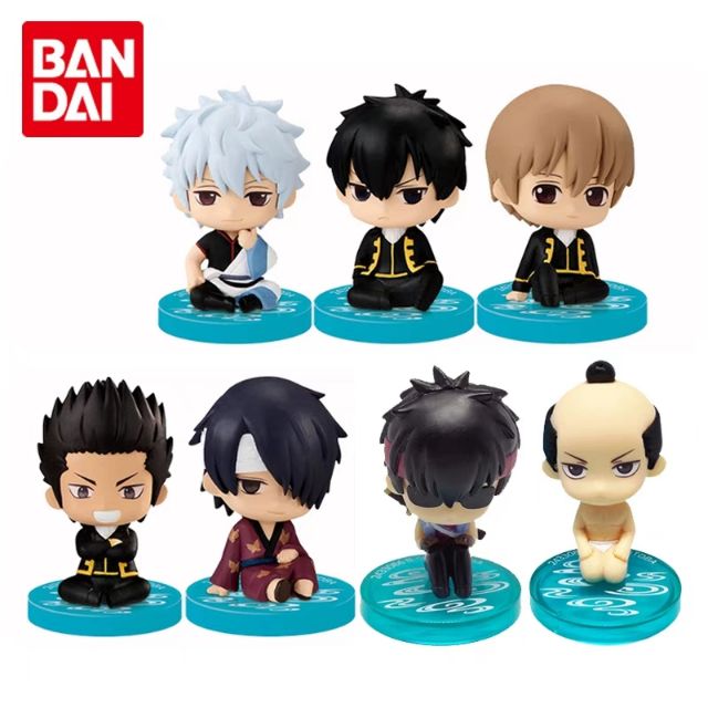 萬代正版扭蛋銀魂坐姿公仔系列坂田銀時近藤勳擺 蝦皮購物