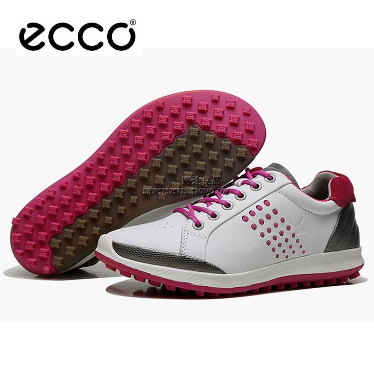 Ecco 高爾夫球鞋  牛皮鞋 防水 運動鞋 女士透氣 防滑