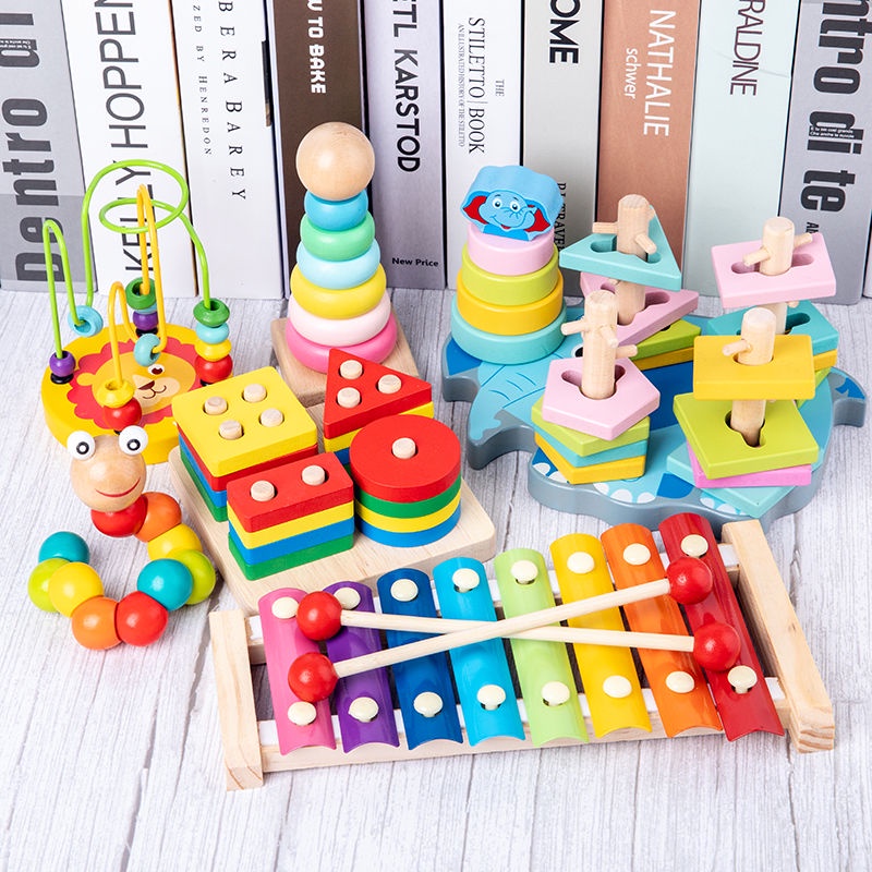 【寶寶益智玩具】木質敲琴 嬰幼兒童益智音樂玩具6-12個月寶寶1-2-3周歲半木琴樂器