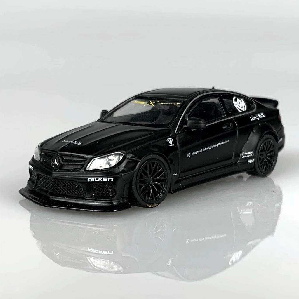 【模例】KJ Miniatures 1/64 LBWK Mercedes-Benz C63 Coupe 消光黑
