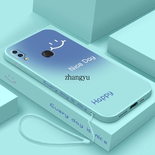 外殼Vivo y91 y91c y95 y85 y1S Y93 Y91i v9手機殼液態矽膠軟殼側對比色笑臉防震全包可愛