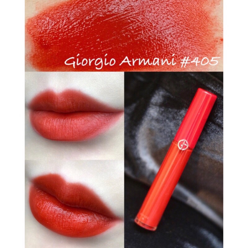 現貨 全新 GIORGIO ARMANI 405 唇釉 爛番茄色
