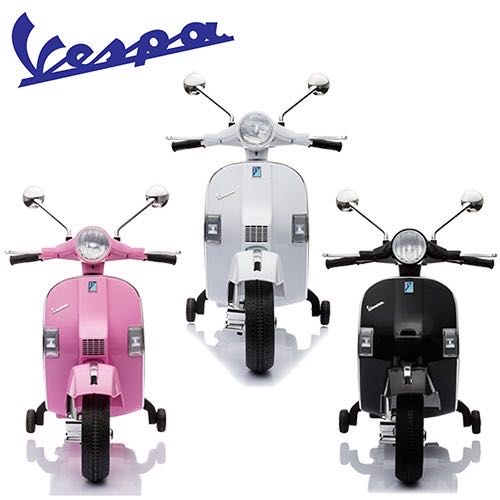 板橋【uni-baby】 預購中 Vespa 羅馬假期 大偉士電動玩具車 黑/粉/白