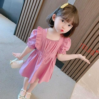 女童夏裝洋裝2021新款夏季兒童洋氣韓版飛袖裙子小香風公主裙潮