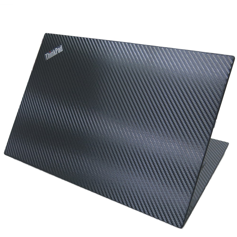 【Ezstick】Lenovo ThinkPad T495 黑色卡夢紋 機身貼 (上蓋+鍵盤週圍+底部)