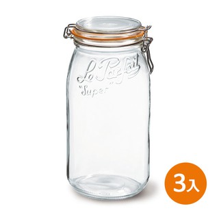 【現貨】法國 Le Parfait 玻璃密封罐 經典系列 3L 單箱3入 (含密封圈) 收納罐 玻璃罐 密封罐 玻璃罐