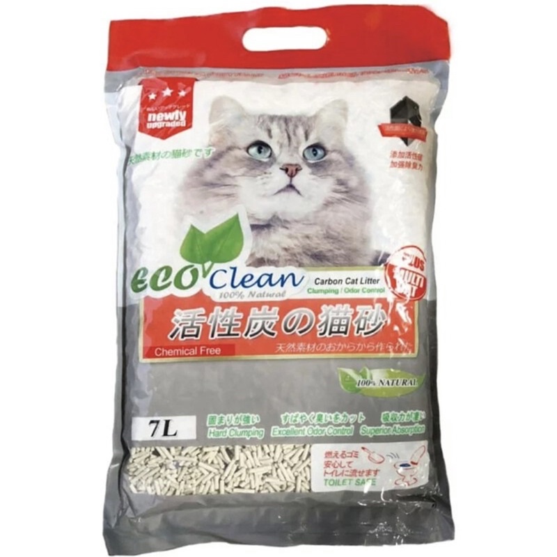 【喜花貓】單包賣場 艾可豆腐砂 活性碳 綠茶 原味 凝結貓砂 7L  可沖馬桶 底粉塵 除臭 貓大頭6L