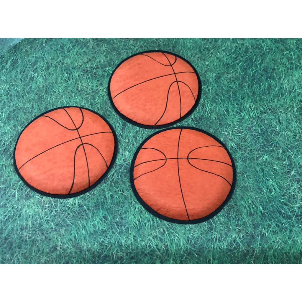 客製化手工卡片裝飾材料／紙雕/籃球3入/立體造型