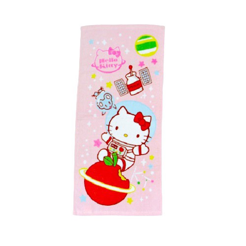 【Sanrio三麗鷗】太空系列-凱蒂貓毛巾 100%棉 33x76cm