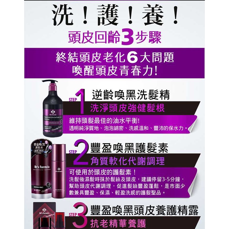Drs Formula豐盈喚黑護髮素250g 蝦皮購物