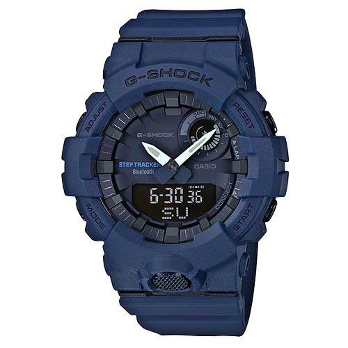 【CASIO】G-SHOCK 活力充沛計步藍芽雙顯錶-深藍(GBA-800-2A)正版宏崑公司貨