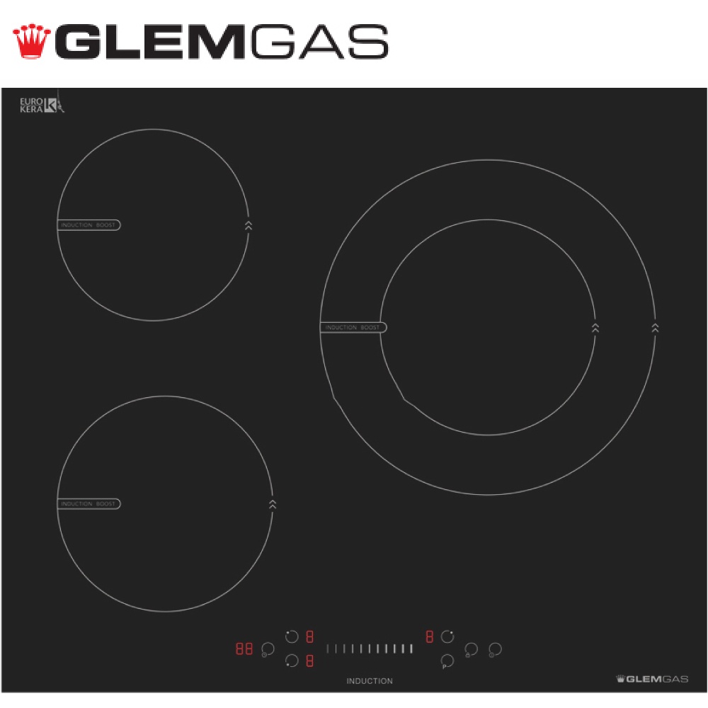 GlemGas 三口感應爐 GIT66D04