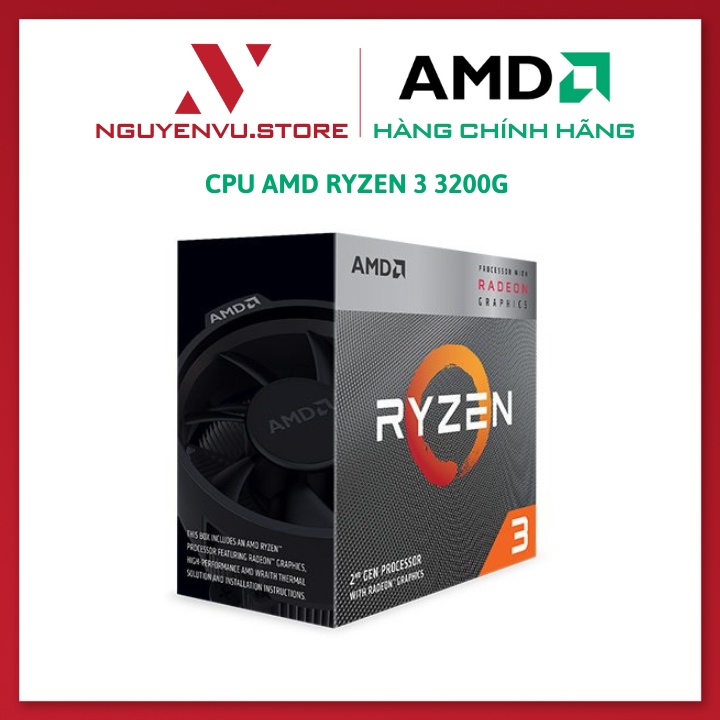 Cpu AMD Ryzen 3 3200G 4 核 - 4 線程 3.6 GHz - 4.0 GHz 4MB - 正品