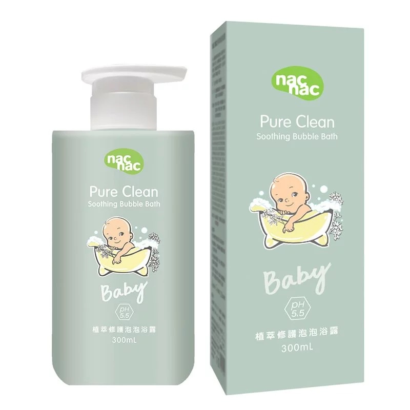 nac nac 植萃修護泡泡浴露 300ml【嬰之房】