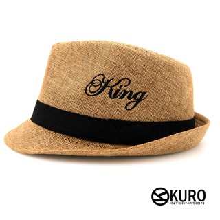 KURO-SHOP KING 客製化電繡夏日紳士草帽