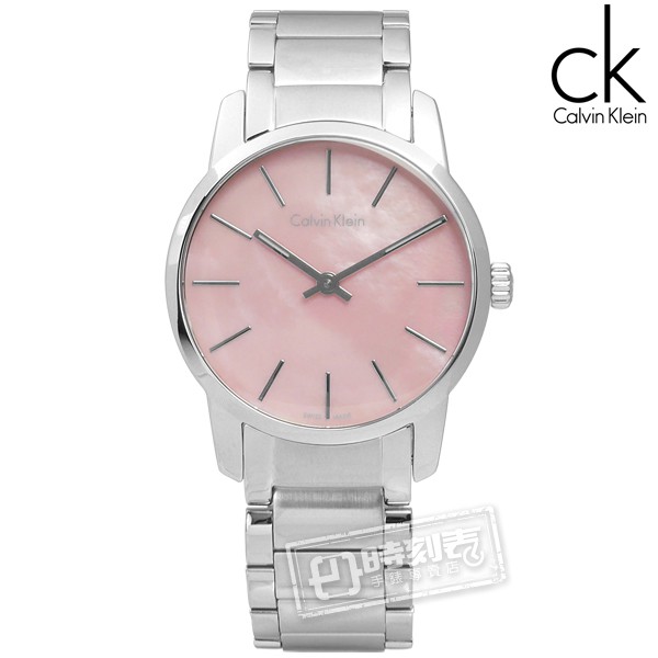 CK / 都會女伶不鏽鋼手錶 粉色 / K2G2314E / 31mm