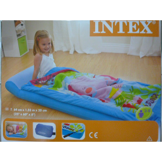 INTEX66802原廠兒童睡袋充氣床 送修補貼 露營空氣床墊 氣墊床 飯店居家加床兒童床(免費檢修 瑕疵換新品)