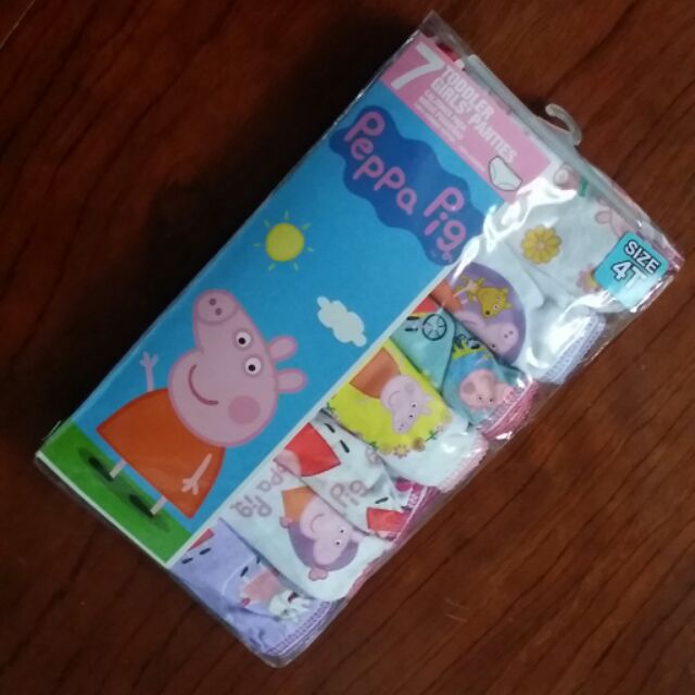 超值!! Peppa pig 佩佩豬 女童內褲7件組