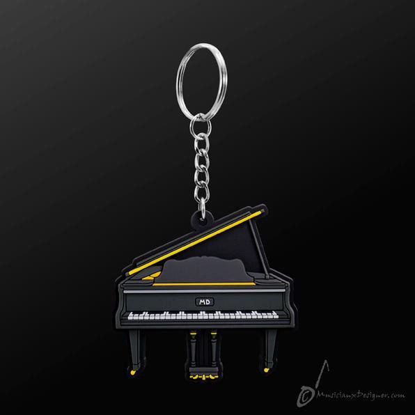 香港 Musician Designer 黑色 平台鋼琴 情侶 吊飾 鑰匙圈 墜飾 樂器 禮物 【茗詮樂器】