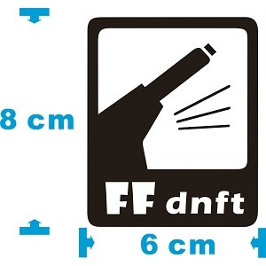 【豆豆彩藝】F01-FF dnft 甩尾簍空防水貼紙（GTR 86 BRZ S13 S14 S15 350Z 370Z)