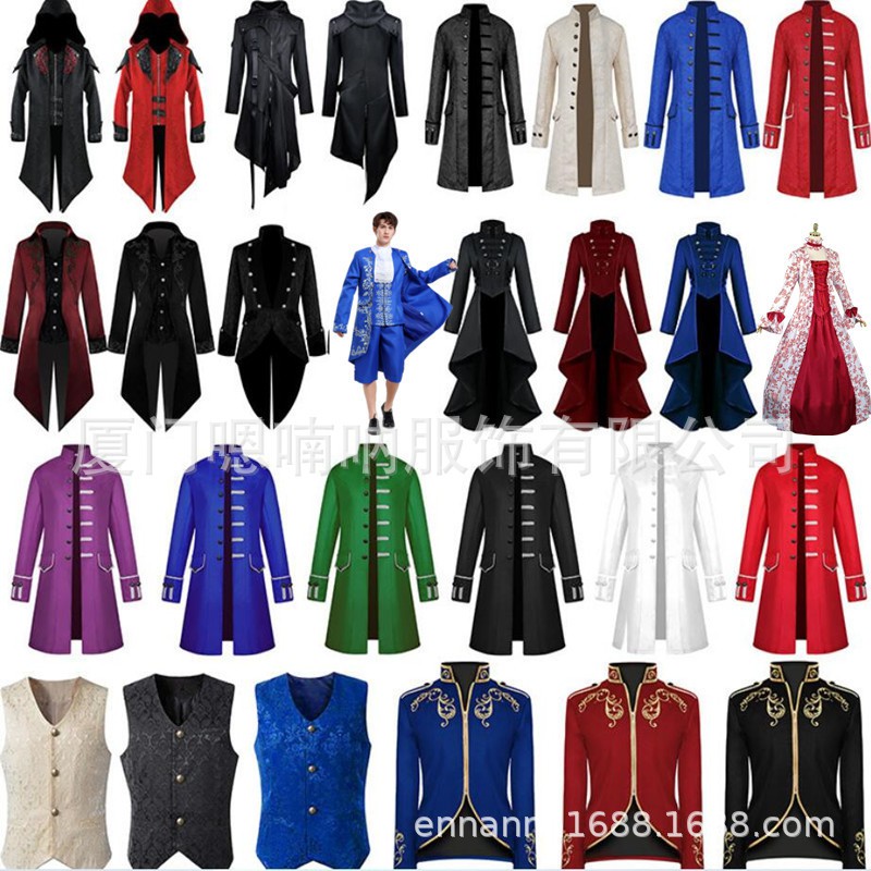 萬圣節歐美情侶宮廷中世紀復古男女死神魔術師巫師舞臺演出服批發 蝦皮購物