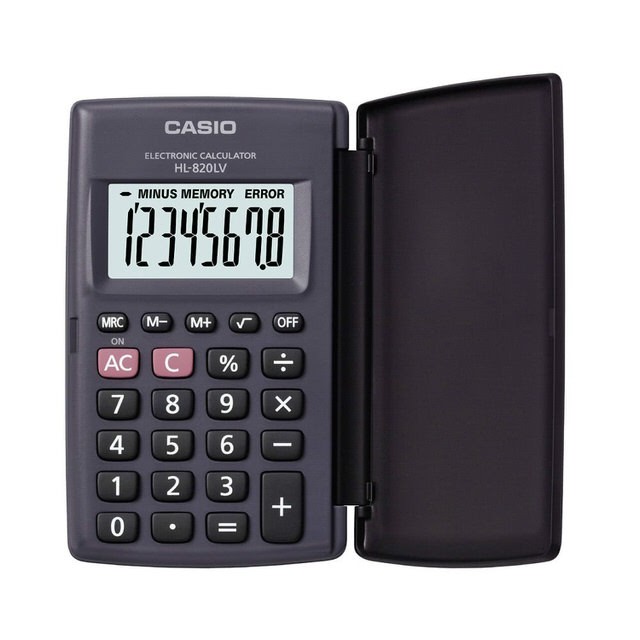 CASIO HL-820LV 國家考試專用 計算機 (附皮套) (8位數)